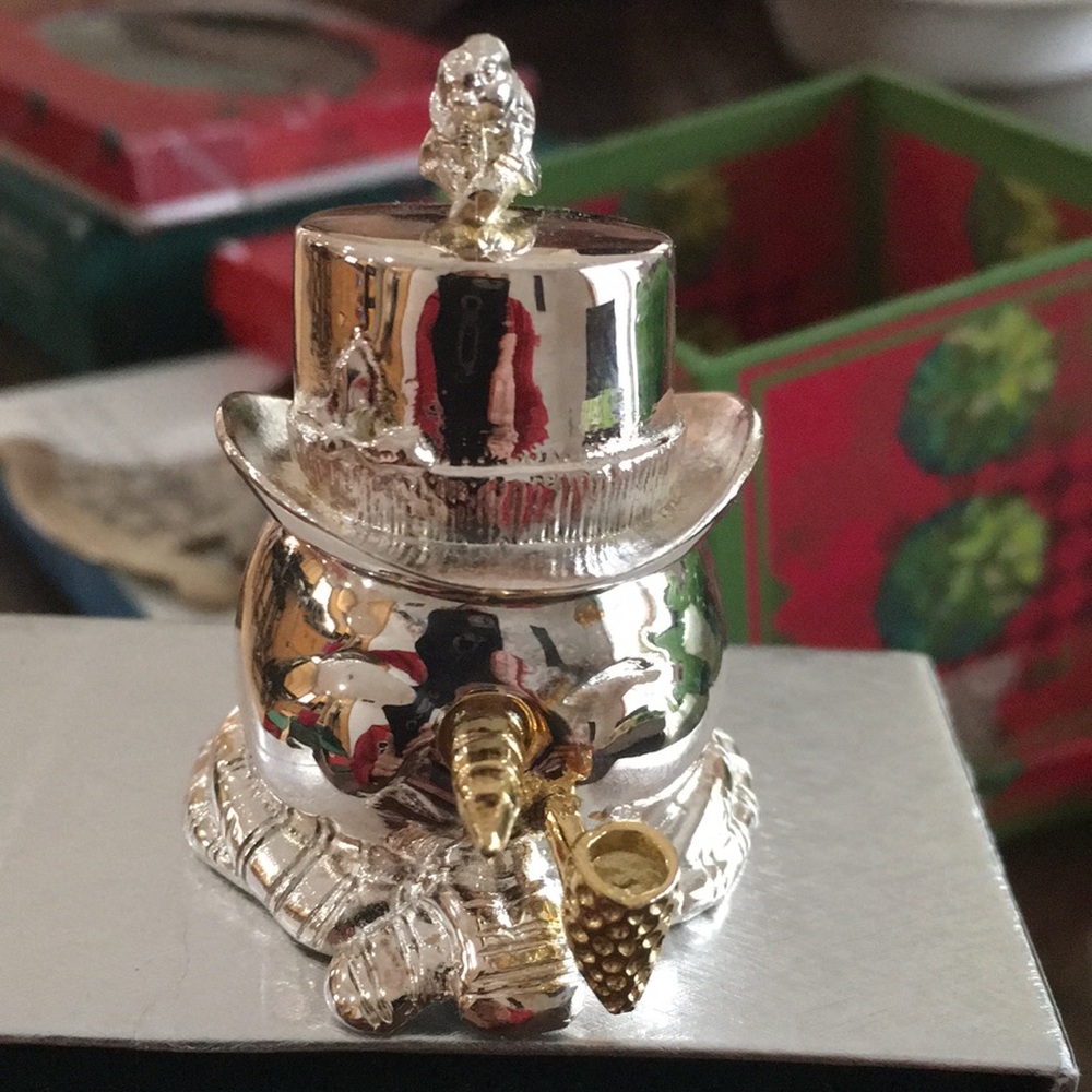 Lunt Silversmiths 45464 “Snowman” Silver-plated Ornament